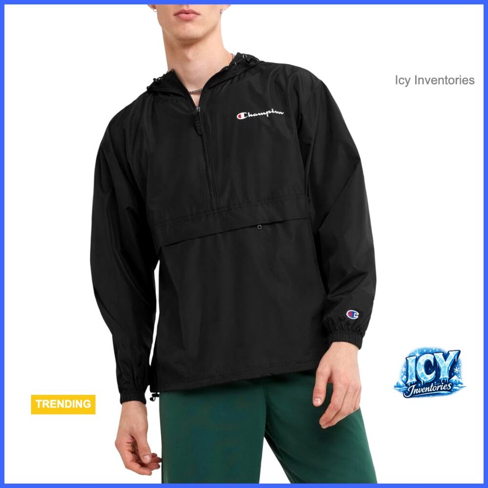 Wind & Water Resistant Packable Jacket With Script Logo